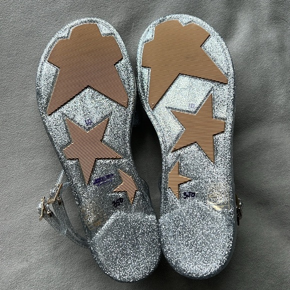 New (NWOB) Jimmy Choo Lance Strappy Jelly Sandals in Silver Metallic Size 39 - Picture 4 of 9